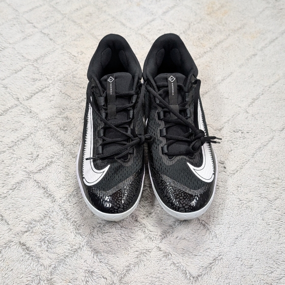 Nike Alpha Huarache Elite 4 Black White Metal Baseball Cleats Mens 13 DJ6521-001 main image 4
